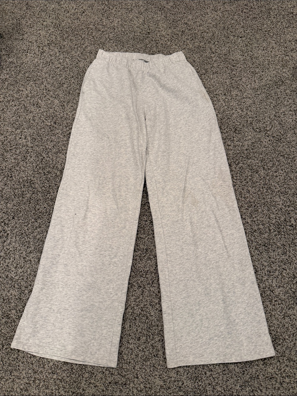 Hollister Light Heather Gray Wide-Leg Sweatpants
